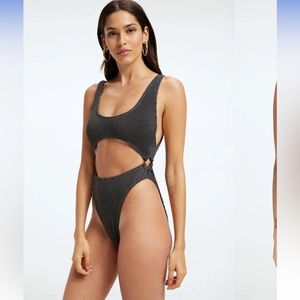 Good American ALWAYS FITS METALLIC MONOKINI